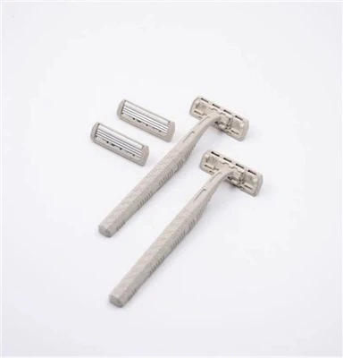 Navalha feminina de bambu com lâmina tripla